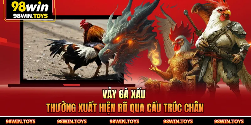 Vảy gà xấu thường xuất hiện rõ qua cấu trúc chân